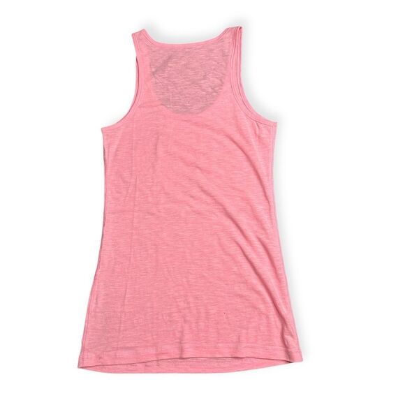 VICTORIA’S SECRET Women’s Pink Silver Glitter LOVE Racerback Tank Top Size Small - Picture 2 of 4